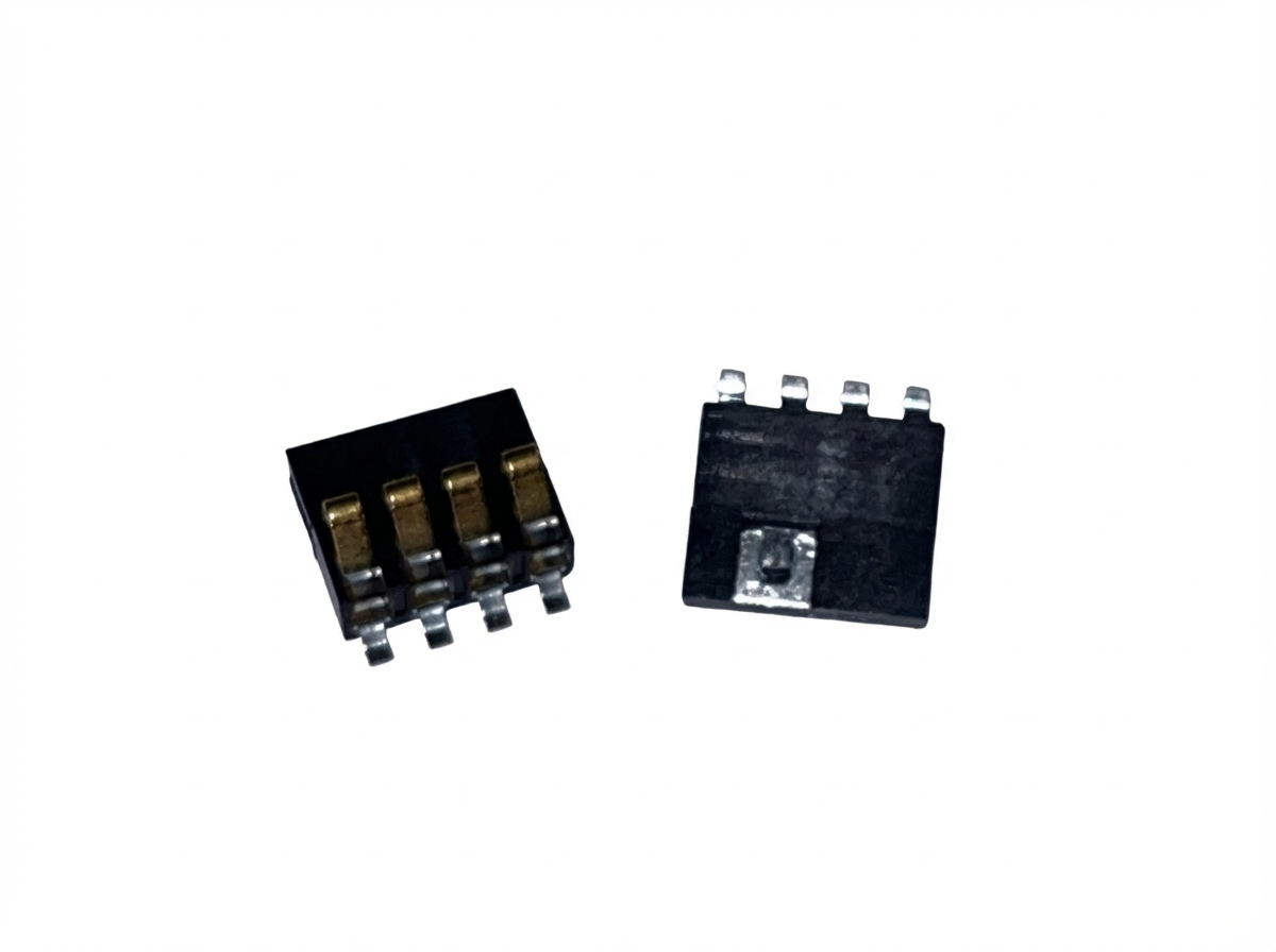 009155004001016 - Batteriekontakt 4-polig 1,2/1,5mm Vergoldet